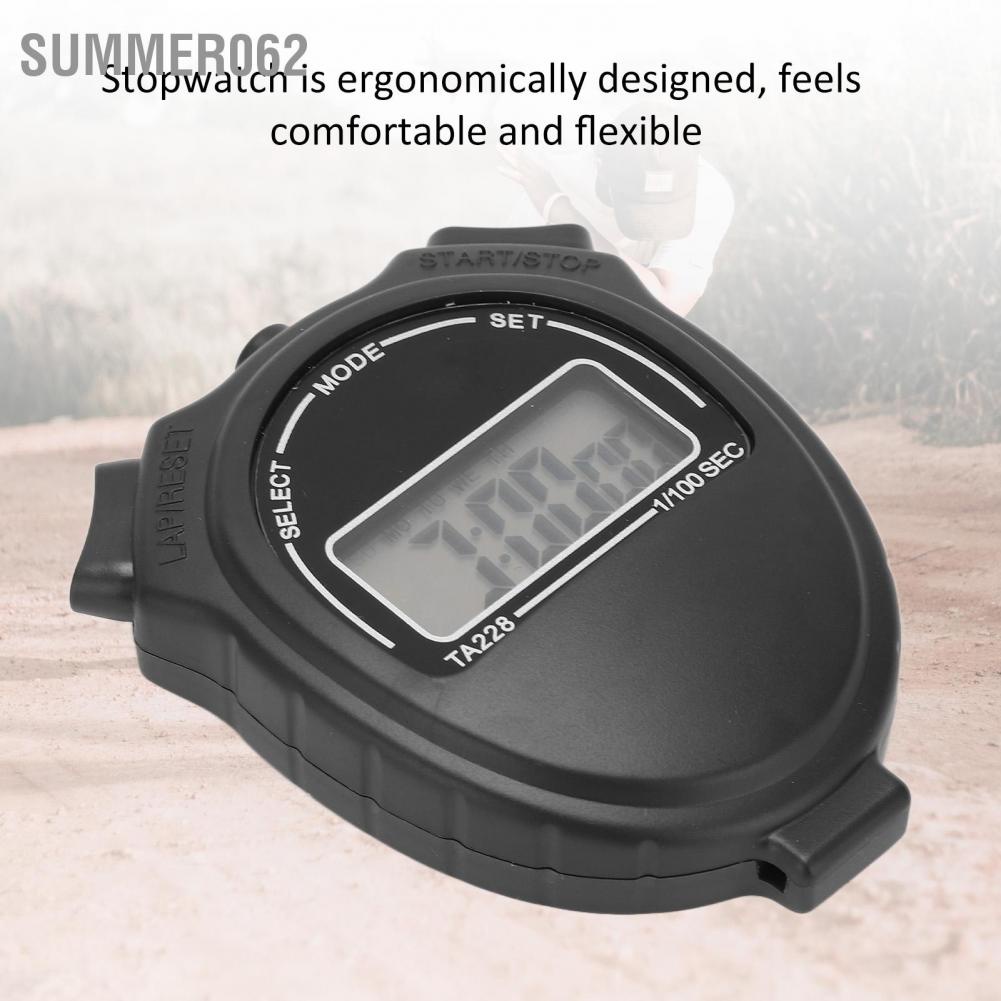 Summer062 Đồng hồ bấm giờ kỹ thuật số cầm tay TA228 Đồng hồ bấm giờ Chronograph Huấn luyện thể thao ngoài trời