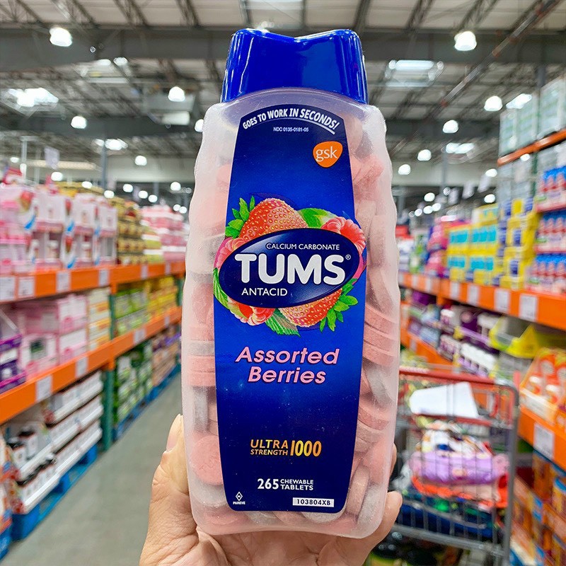 [DATE 2025] KẸO NGẬM TUMS VÀ ANTACID KIRKLAND SIGNATURE 265 VIÊN