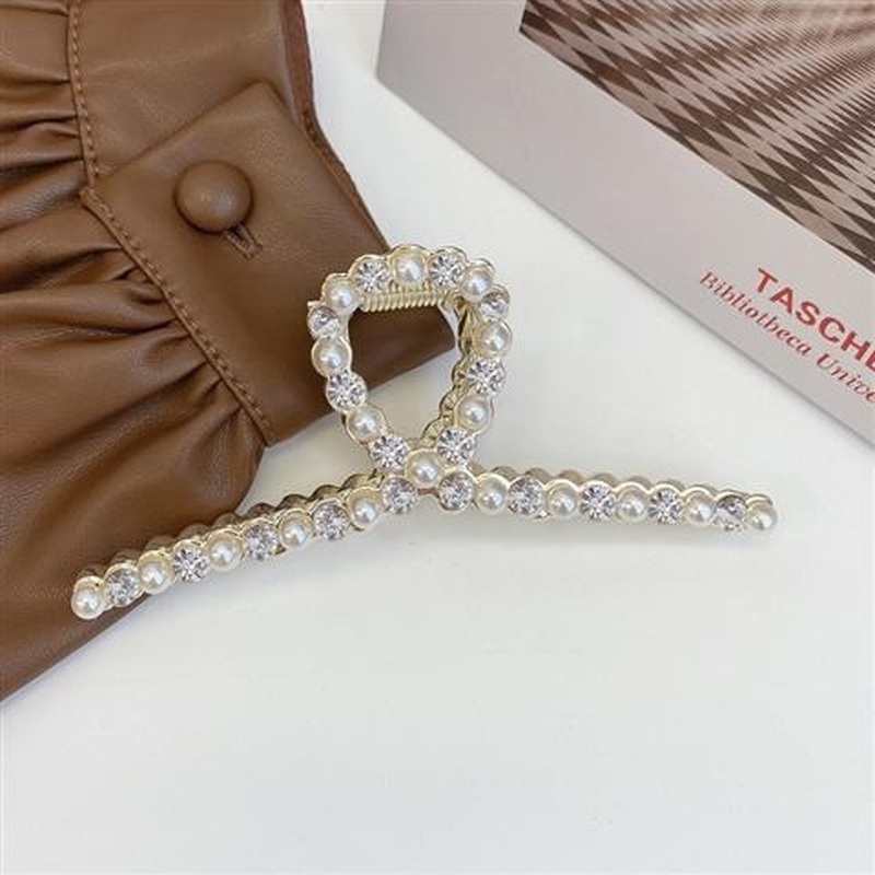 Kẹp Tóc Đính Ngọc Trai Thiết Kế Mới Thời Trang Theo Phong Cách Hàn Quốc Cho Nữ