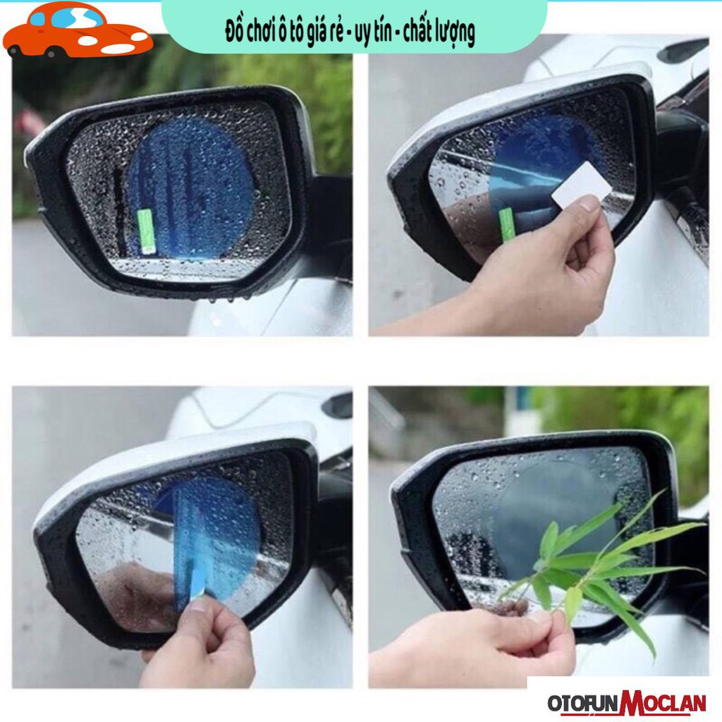 Phụ kiện ô tô, miếng dán gương chiếu hậu ô tô xe máy - Bộ 2 miếng chống nước mờ kính, 100% an toàn khi lái xe