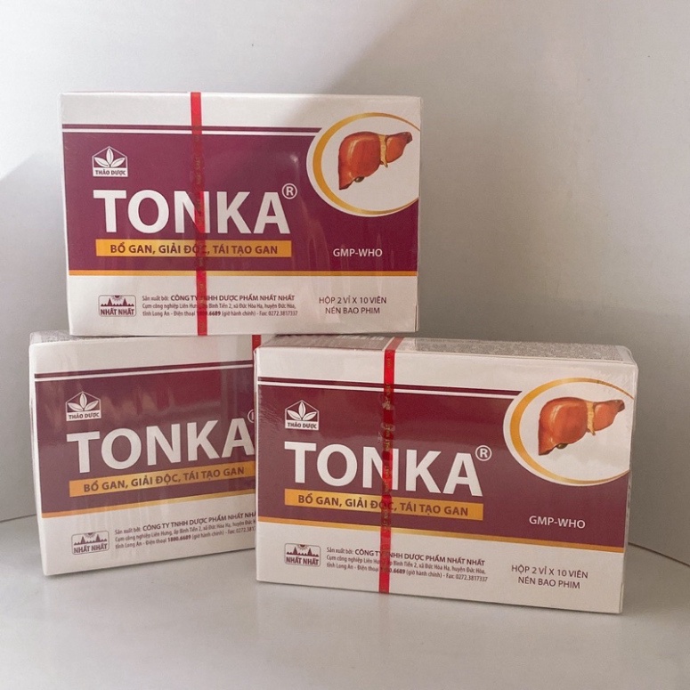 [Chính Hãng] TONKA NHẤT NHẤT - Bổ gan, giải độc tái tạo tế bào gan [Hộp 20 viên] - Date mới