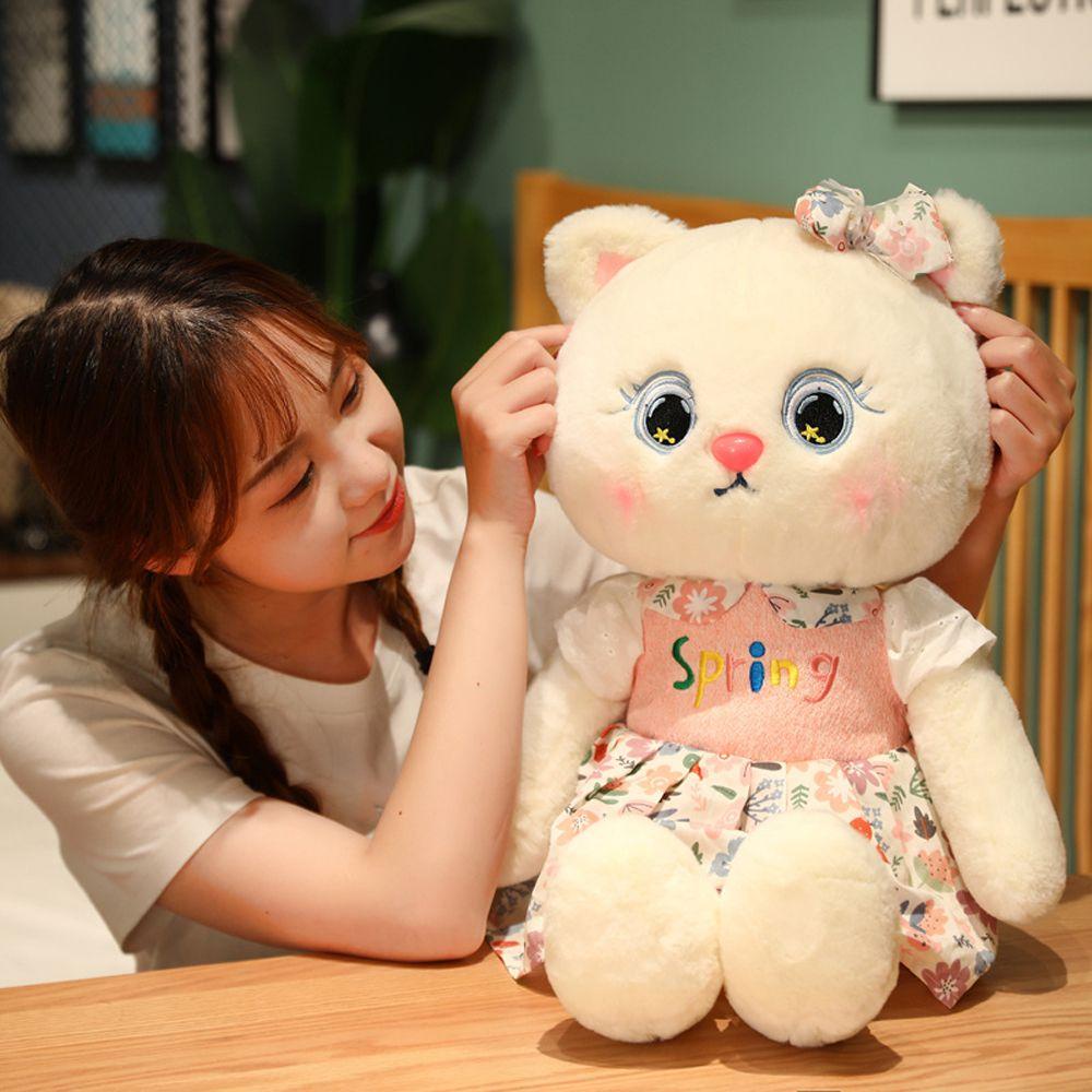 Mèo Nhồi Bông Hoạt Hình Dễ Thương Trang Trí Ghế Sofa