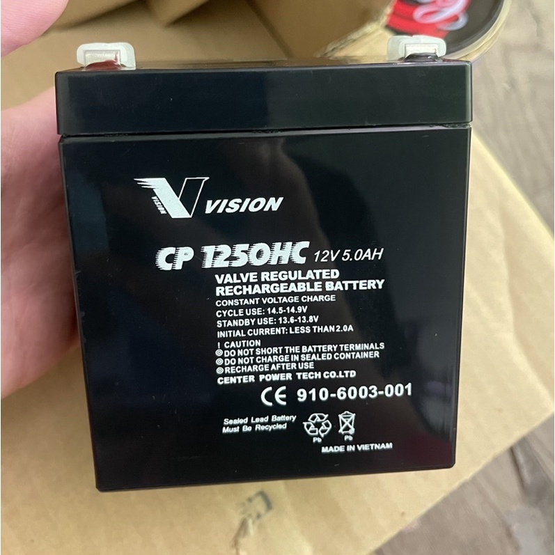 Ắc quy Vision CP1250 12V 5Ah . Bảo hành 12 Tháng