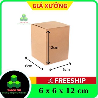 Combo 50 hộp carton 6x6x12 / thùng đóng hàng / thùng giấy / thùng carton