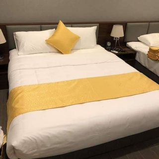 Bộ ga trắng trơn cho giường 1.6x2m nệm 25cm hàng khách đặt may