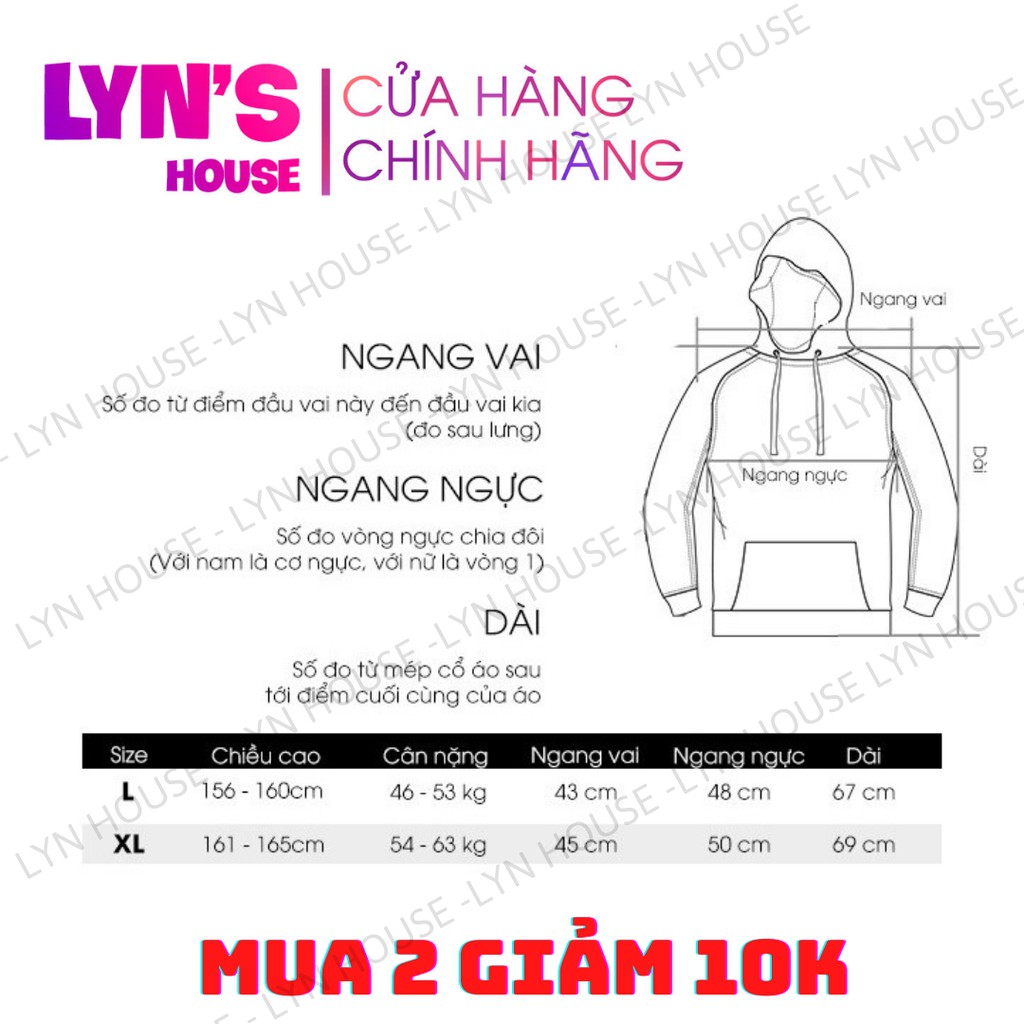 Áo khoác hoodie Lyn House Chống Rét Cho Nam nữ Cho Cặp Đôi nón tai thỏ , Chất Nỉ Unisex Form rộng Có 2 Màu Ulzzang