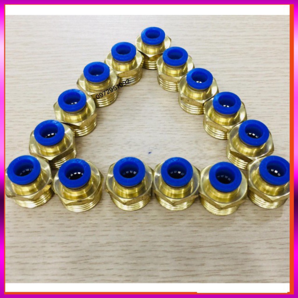 [GIÁ TỐT]  Ốc ren 13/8 Chuyển từ van điện từ ren 13, kết nối dây phun 8mm.