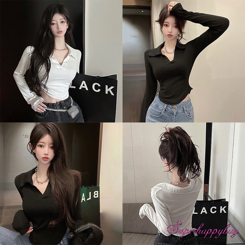 Áo Sơ Mi Tay Dài Cổ Chữ V Màu Sắc Thanh Lịch Dành Cho Nữ