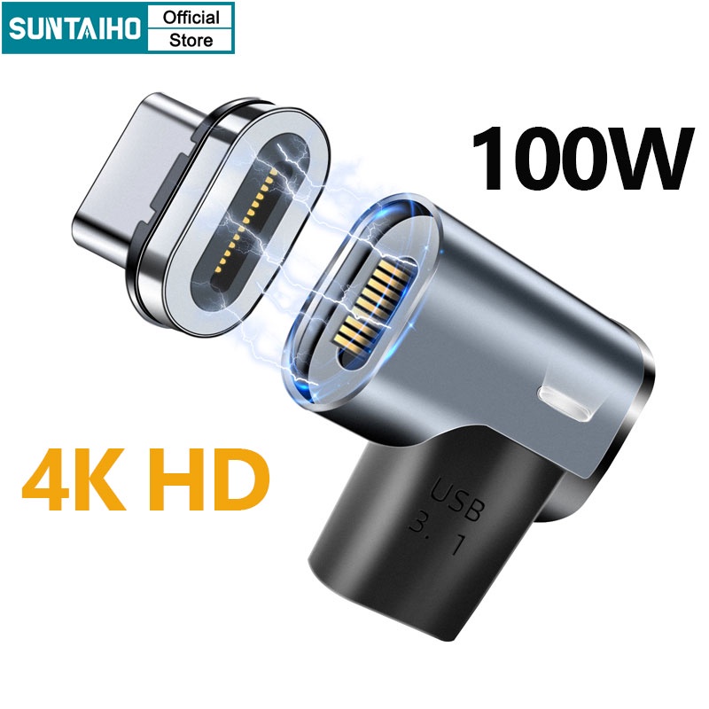 Cáp Chuyển Đổi Dữ Liệu TSUNTAIHO Từ Type C 90 độ PD 100W 5A Sang Type C Cho laptop táo,tablet Pro QC4.0 3.0