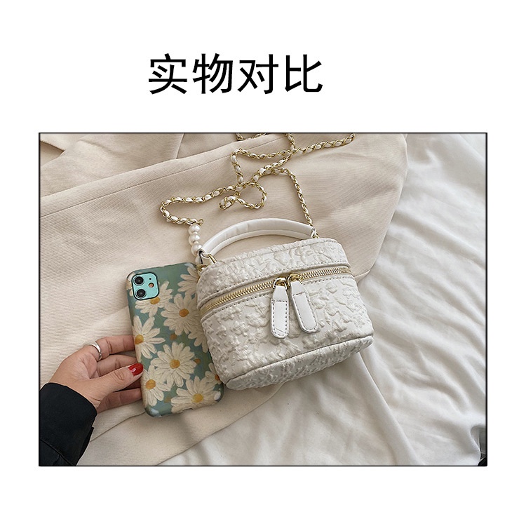 Túi Đeo JASMIN NOIR Chéo Vải Canvas Phối Dây Xích Thời Trang Trẻ Trung Cho Nữ