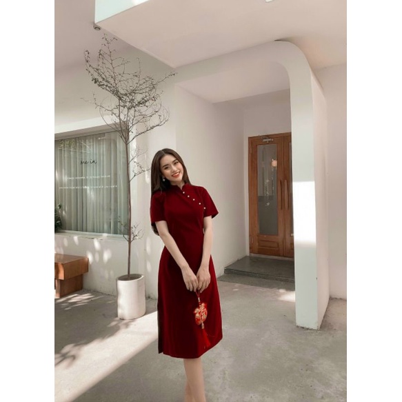 Sườn xám mặc Tết BT156