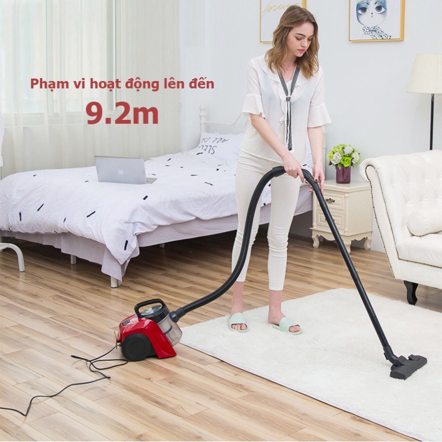 Máy hút bụi cầm tay Yairz XY-1008, máy hút bụi gia đình lực hút 14000Pa, công suất 1000W tặng kèm 9 đầu hút.