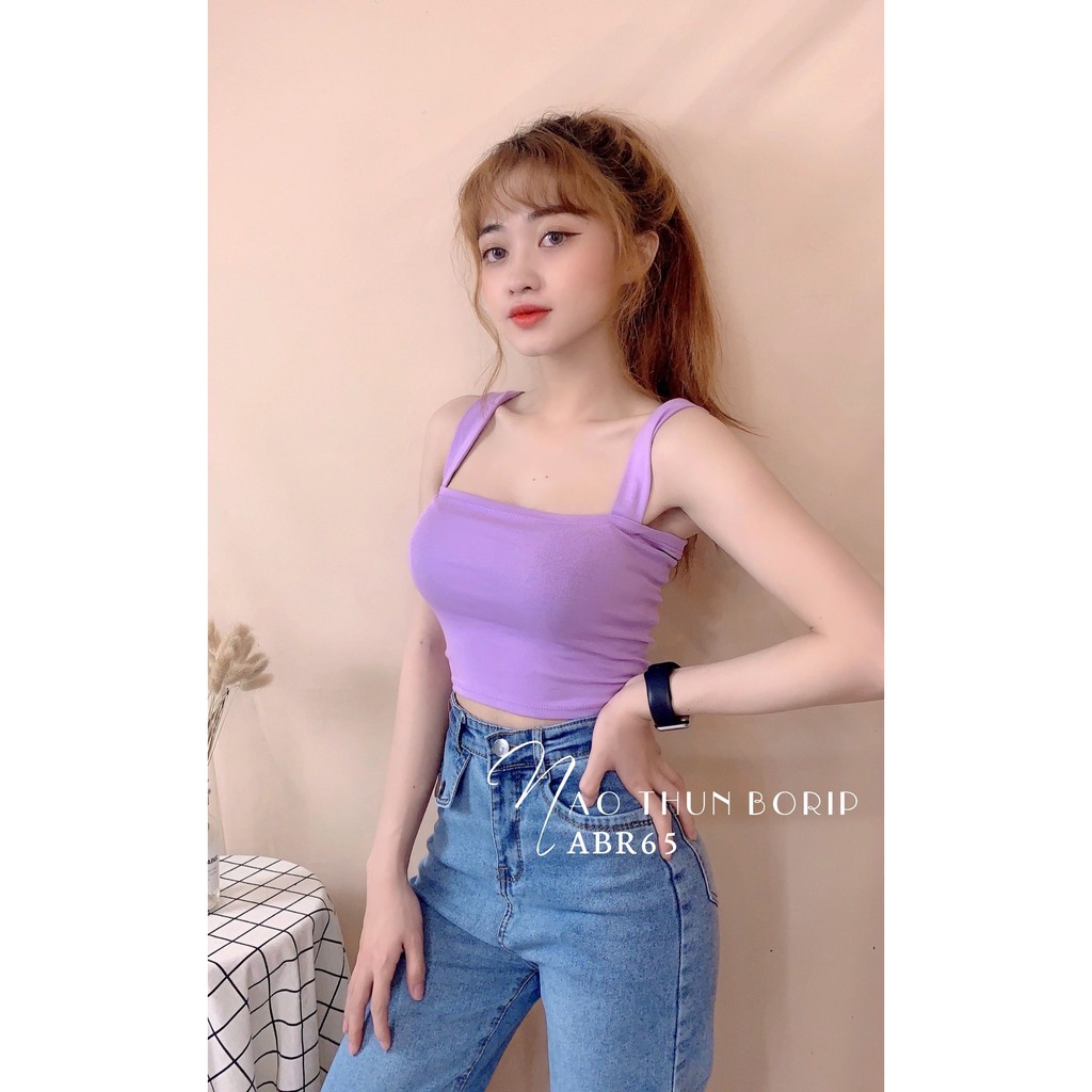 ÁO THUN KIỂU CROPTOP CHẤT BORIP CO GIÃN 4 CHIỀU ÔM BODY XINH XẮN ABR65 ⚡FREESHIP⚡100% ẢNH THẬT⚡ NN CHUYÊN SỈ - NN STORE