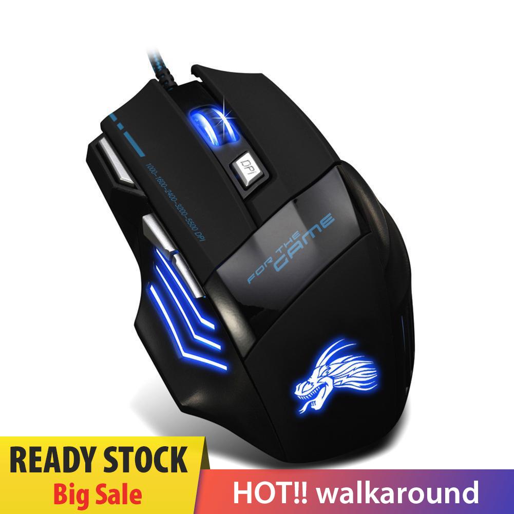 Chuột Quang Chơi Game Có Dây 5500dpi 7 Nút Bấm