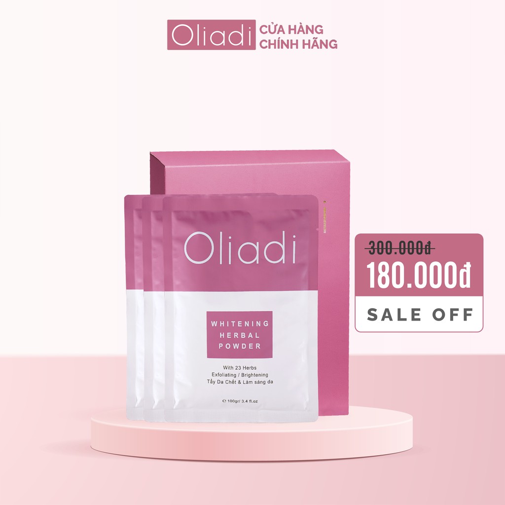 Bột tắm trắng toàn thân 23 vị thảo mộc Oliadi 3 túi 300g