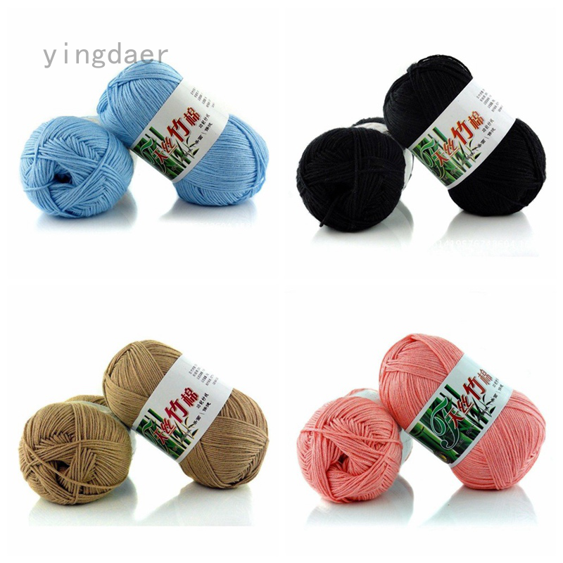 Cuộn len cotton mềm mại dùng để đan móc thủ công tiện lợi cho bé