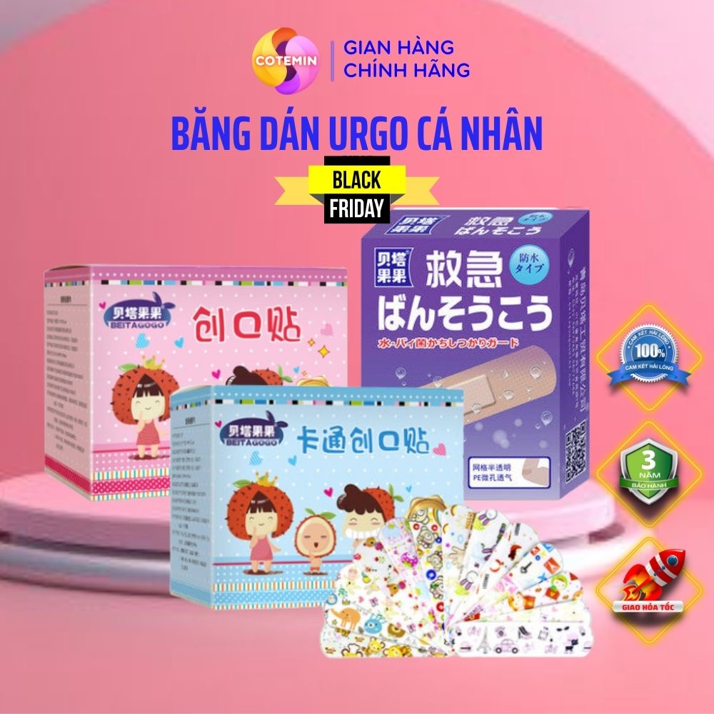 Hộp Băng Dán Y Tế Cá Nhân URGO 50 -120 Miếng Nhiều Lựa Chọn VECOM