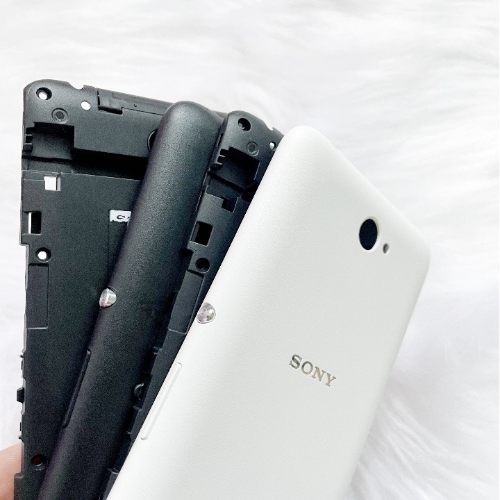 ✅ Nắp Lưng Sườn Viền Sony E4 Dual E2115 Sườn Viền Vỏ Màn Hình Benzen Kính Camera Linh Kiện Thay Thế