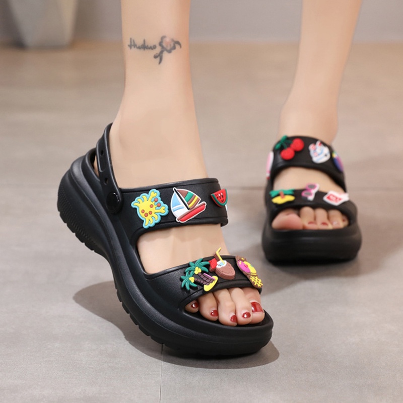 Giày sandal IELGY đế dày phong cách Hàn Quốc thời trang đi biển cho nữ