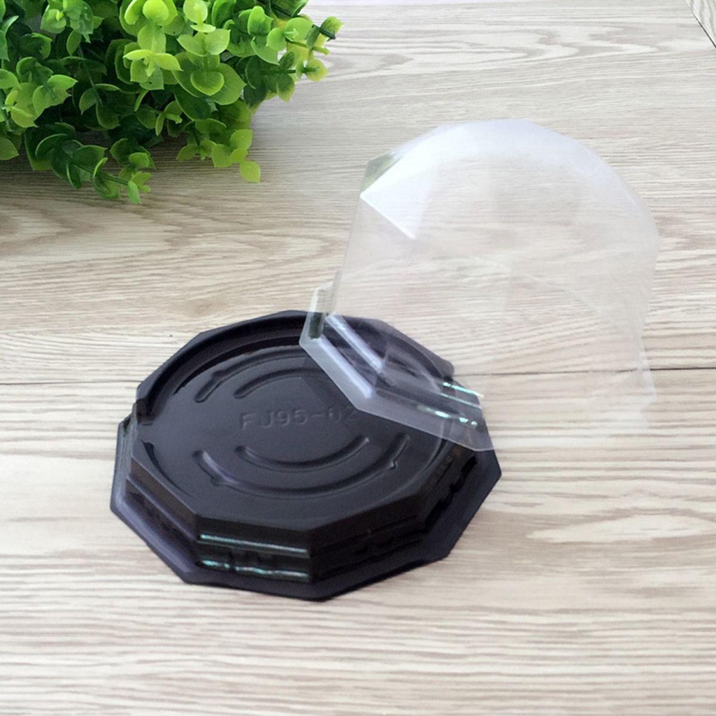 Set 100 Hộp Đựng Bánh Trung Thu Trong Suốt Có Nắp Vòm Giá Đỡ