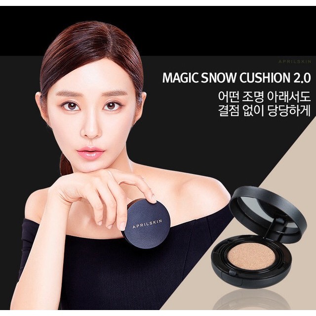 Phấn nước ma thuật siêu che phủ April Skin Magic Snow Cushion (phiên bản 2.0)