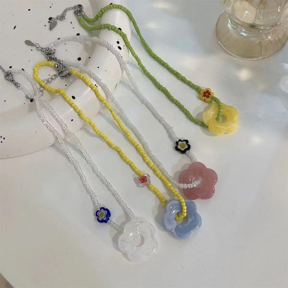 Vòng cổ Hạt Gạo Nhiều Màu Độc Đáo Phong Cách Hàn Quốc Cổ Điển Thời Trang Cho Nữ