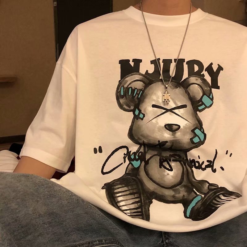 Áo thun tay ngắn in hình thời trang hip hop cá tính cỡ M-8XL cho nam