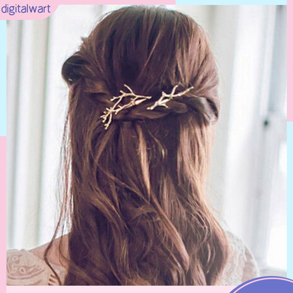 Kẹp tóc kim loại hình sừng nai/ nhánh cây đáng yêu độc đáo cho nữ