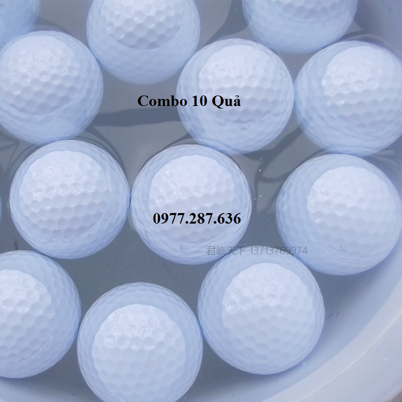 Bóng golf nổi 2 lớp cao su ngoài trời tập chơi túi 10 quả shop GOLF PRO BL007