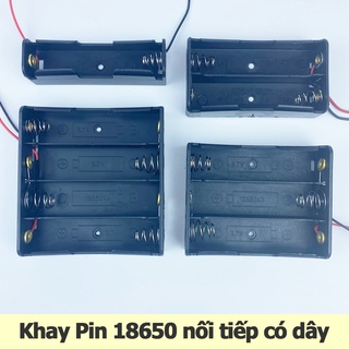 Khay đế giữ nối tiếp có dây pin 18650 1 2 3 4 cell pin