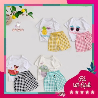 Bộ cộc hè bennie màu unisex cho bé trai bé gái size 80-130