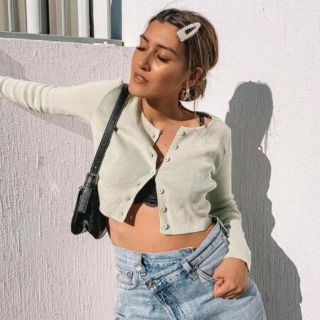 Áo croptop cardigan