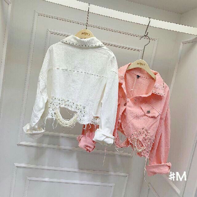 Khoác jean kaki đính hột bao bụi MK270 KJW048 | BigBuy360 - bigbuy360.vn