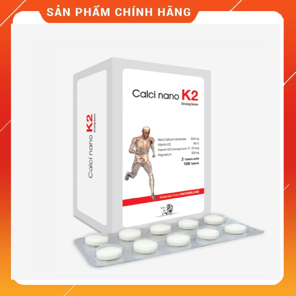 Calci Nano K2 bổ sung Vitamin D và K2.
