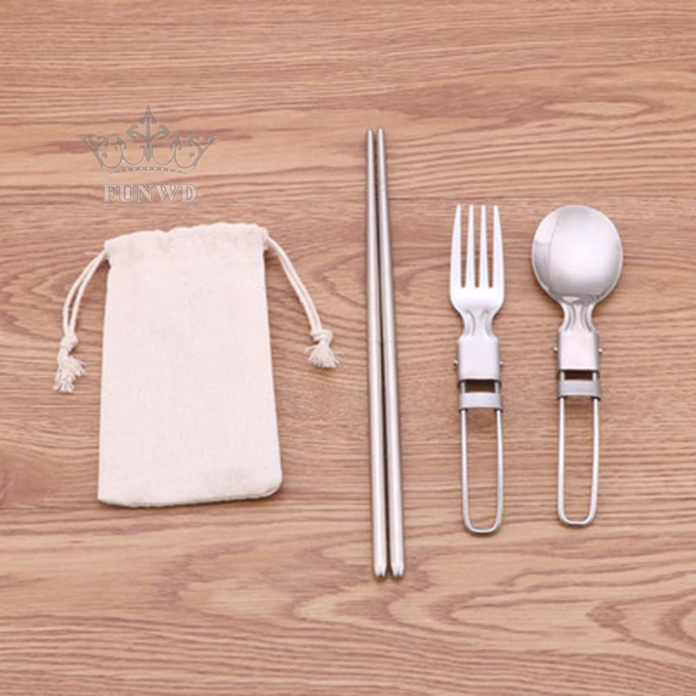 Bộ muỗng đũa nĩa ăn bằng inox có túi đựng tiện dụng