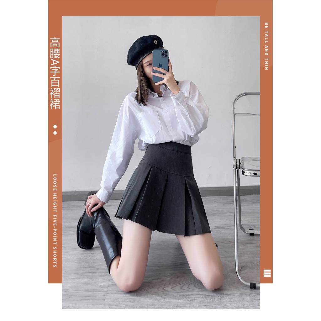 Chân váy Xếp Ly bản to phong cách Ulzzang chất vải Vitex dày dặn, có BIGSIZE 💖 Chân váy Hàn Quốc có lót bên trong