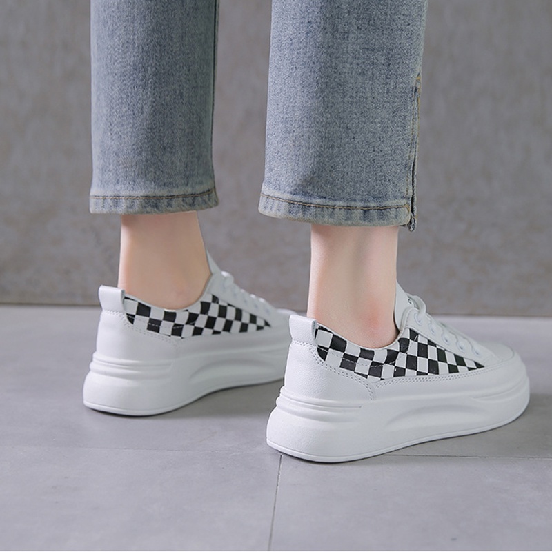 Giày thể thao IELGY đế dày màu trắng thời trang cho nữ