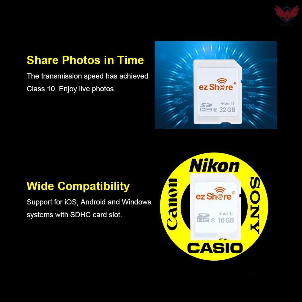 Thẻ nhớ SD 32gb không dây Wifi Ez Share Share cho Canon / Nikon / Sony