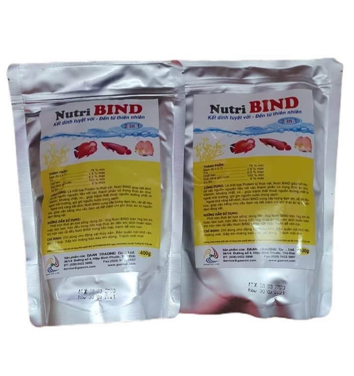 Chất kết dính Nutri Bind làm tôm trộn, tim bò cho cá cảnh