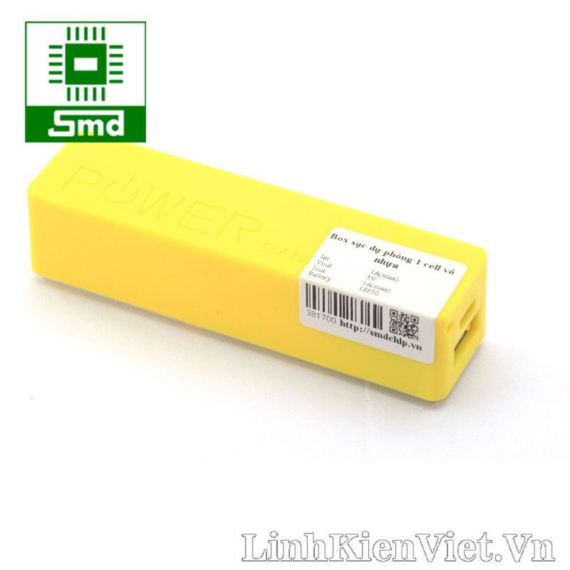 Box sạc dự phòng 1 cell vỏ nhựa (KHÔNG KÈM PIN)