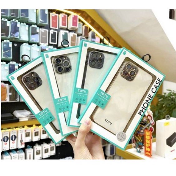 Ốp Totu lưng trong viền màu iPhone 13/13 Pro/13 Pro max Bảo vệ camera hàng chính hãng