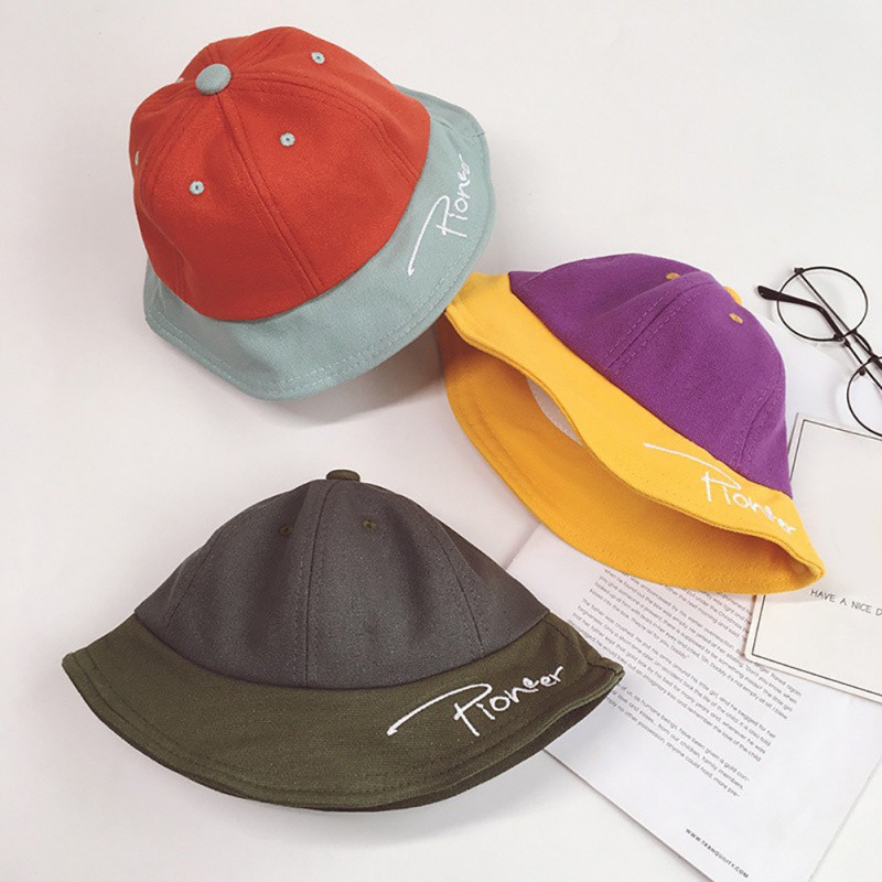 Mũ bucket thêu chữ cho bé