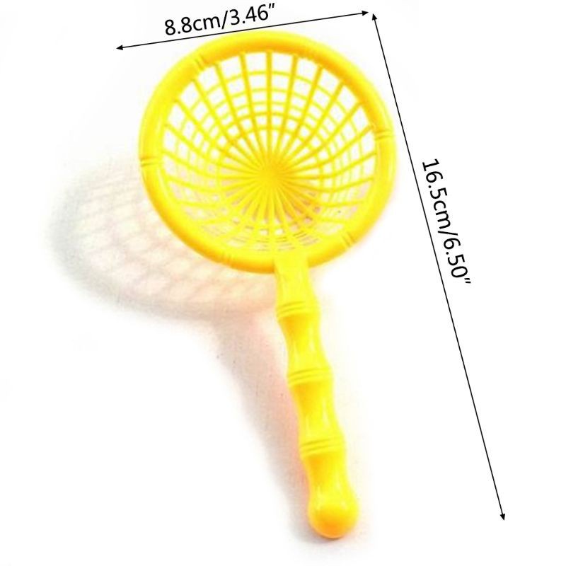 Vợt Lưới Bắt Cá Bằng Nhựa 16.5cm Có Tay Cầm Tiện Dụng Cho Bé Màu Sắc