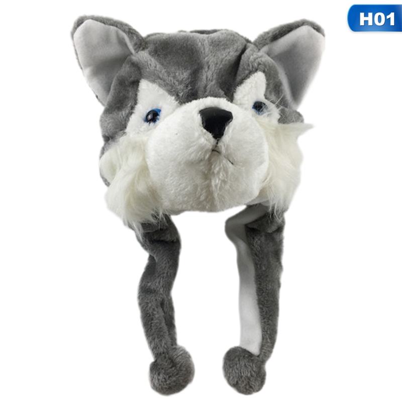 Mũ len mềm chụp tai giữ ấm kiểu dáng động vật hoạt hình dễ thương