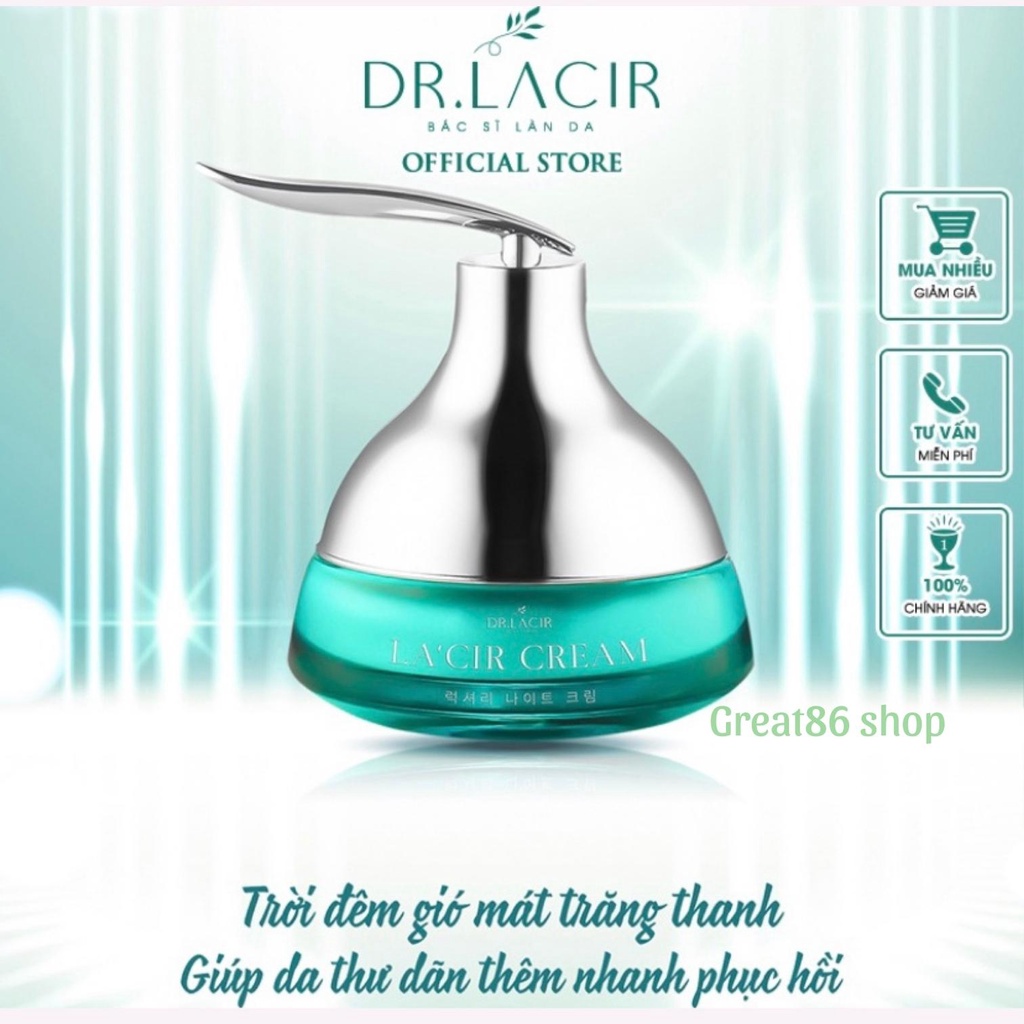 Kem dưỡng trắng da great86 kem dưỡng ẩm Dr lacir kem dưỡng Lacir Cream ban đêm làm chậm quá trình lão hóa mờ nếp nhăn