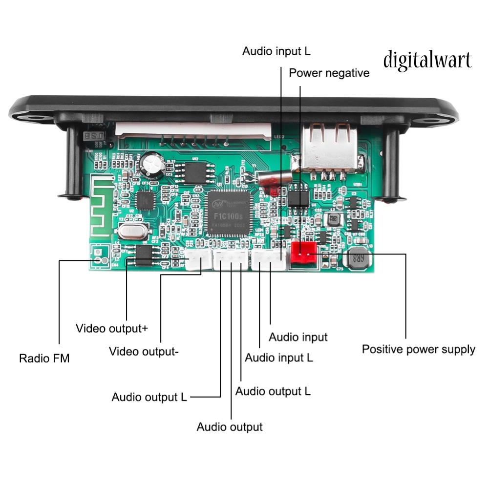 Bảng Mạch Giải Mã Mp5 Điều Khiển Từ Xa Kết Nối Bluetooth