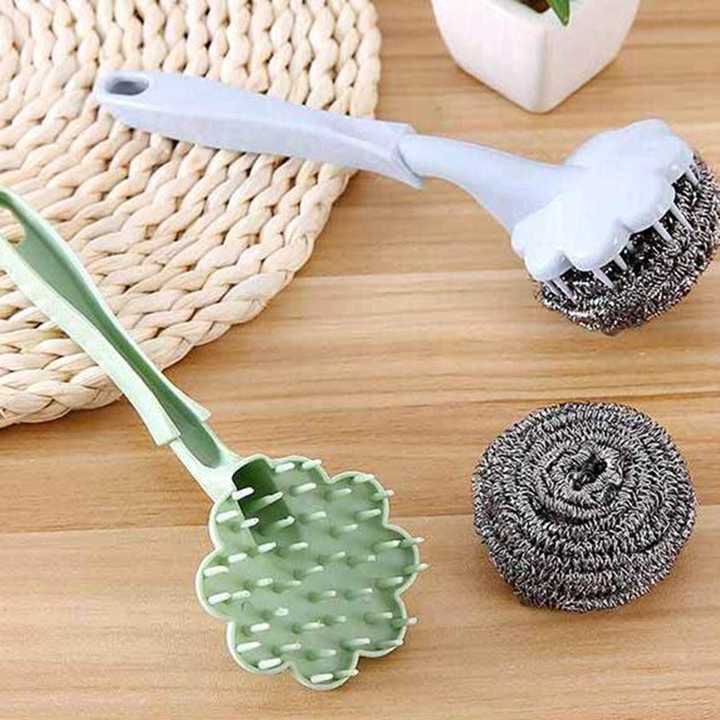 Bàn chải sợi kim loại chà rửa dụng cụ nhà bếp