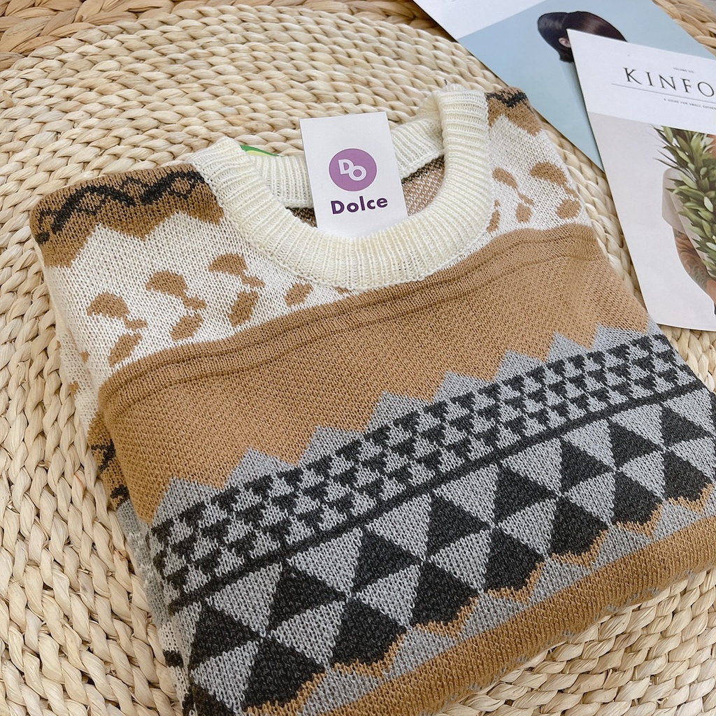 Áo len thổ cẩm họa tiết siêu ấm, siêu xinh - Dolce | BigBuy360 - bigbuy360.vn