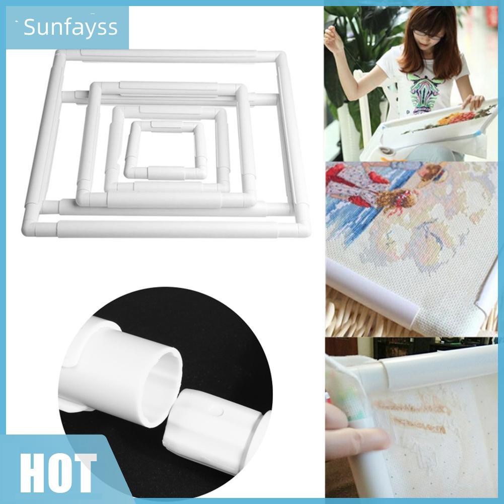 Square Shape Embroidery Frame DIY Craft Cross Stitch Needlework Sewing Hoop