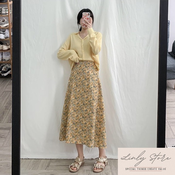 CHÂN VÁY HOA NHÍ 2 LỚP VINTAGE NHIỀU MÀU | BigBuy360 - bigbuy360.vn